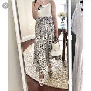 ann taylor tiled tie waist maxi skirt